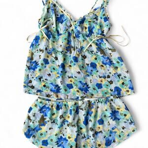 Blue and green multicolored vintage